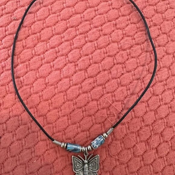 Boho Butterfly Pendant Necklace - Picture 1 of 2